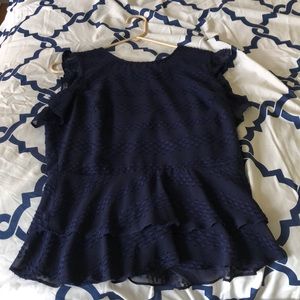 Banana Republic sleeveless top, size 8, navy blue